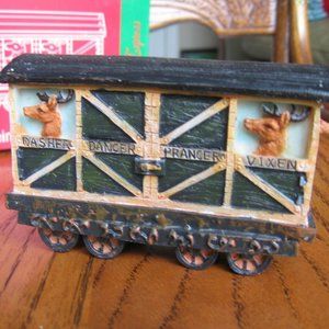 Vintage JCP Home Towne Express Reindeer Express 1998 Edition Christmas Train Car